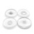 Small White India Glass Donut Bead Pack-4pcs