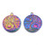 Rainbow Stainless Steel Sun & Moon Pendant