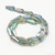 Aquamarine Full Rainbow Plated Faceted Teardrop Chinese Crystal Bead Pair