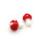 14.5mm Handmade Lampwork Glass Beads – Mushroom Shape, Mixed Colors, Sold by the Pair