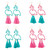 Flamingo Tassel Dangle Earrings – Choose Your Color, Sold by the Pair Flamingo Tassel Dangle Earrings – Choose Your Color, Sold by the Pair