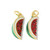 Watermelon Enamel Fruit Charms– 18K Gold Plated, Sold by the Pair Watermelon Enamel Fruit Charms– 18K Gold Plated, Sold by the Pair
