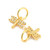 18K Gold Plated Dragonfly Charms – Micro Pave Clear Cubic Zirconia, Sold by the Pair 18K Gold Plated Dragonfly Charms – Micro Pave Clear Cubic Zirconia, Sold by the Pair