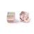 7mm Pink Half-Silver Chinese Crystal Cube Beads – Faceted, Pack of 20