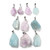 Raw Aquamarine or Kunzite Nugget Pendant – Platinum Plated Pinch Bail, Sold Individually
