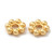 3mm Flower Stainless Steel Spacer Beads – 18K Gold Plated, Pack of 100
