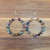 Painted Horizon Tiger’s Eye Hoop Earrings