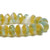 Czech Glass Rondelle Beads – Yellow, Tea Green, and White Blend, 2x3mm, Sold by the Strand