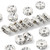 Crystal Rhinestone Spacer Rondelle Beads – Silver Plated Brass, 5mm, Sold in 50 Piece Packs