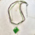 Green Tide Sea Glass Silk Necklace