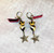 Crimson Crown Star Earrings