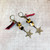 Crimson Crown Star Earrings