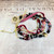 Star Crossed Lovers Illusion Button Five-Strand Adjustable Bracelet
