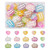 Transparent Resin Valentine's Day Pendants with Glitter & Sequins, Mixed Colors 30 Pieces | 15 Styles