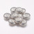 Antique Silver Shield Beads – Tibetan Style Alloy, Pack of 10