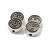 Double Happiness Tibetan Style Alloy Beads – Antique Silver – Pack of 10