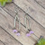 Lavender Czech Glass Flower Earrings