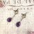 Amethyst Dragonfly Earrings