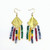 Rainbow Dyed Quartz Fringe Earrings