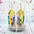 Rainbow Dyed Quartz Fringe Earrings
