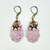 Pink Garden Leather Earrings