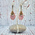 Pink Garden Leather Earrings