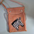 Pre-Loved Leather Crossbody Purse with Beaded Zebra
