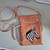 Pre-Loved Leather Crossbody Purse with Beaded Zebra
