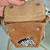 Pre-Loved Leather Crossbody Purse with Beaded Zebra