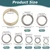 Stainless Steel Open Jump Ring Assortment Box – About 1,255 Pieces – Sizes Included: 4mm, 5mm, 6mm, 7mm, 8mm, 9mm & 10mm