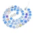 12mm Clear AB Faceted Flat Round Glass Bead Strand
