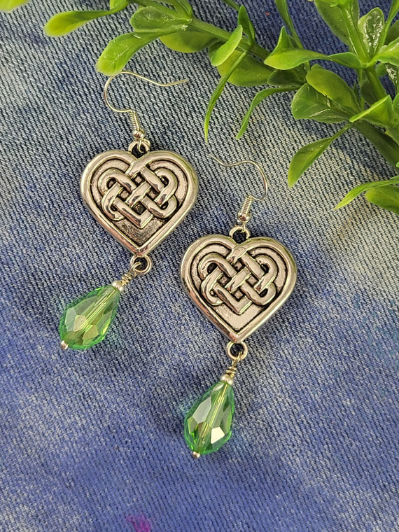 Celtic Knot Heart Earrings