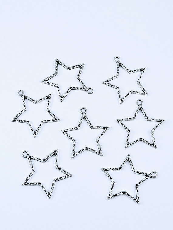 Tibetan Silver Star Pendants