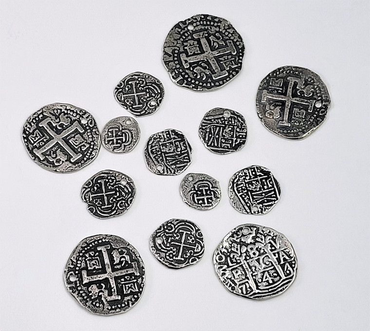 Pressed Pewter Spanish Gold Charms-Assorted