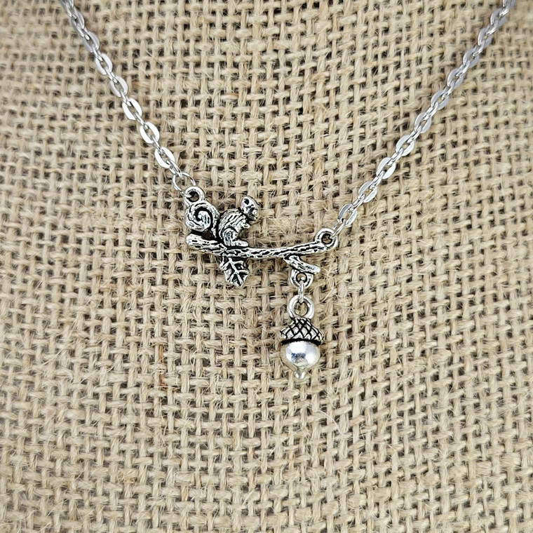 Autumn Whimsy Squirrel Necklace