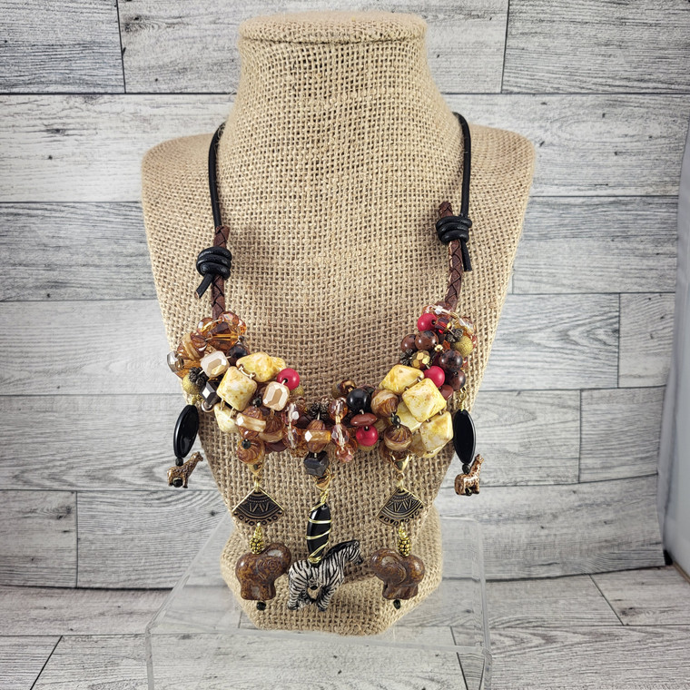 Handmade Safari Necklace, a journey to the wild