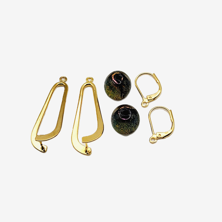 Gold Pinch Bail Earring Kit