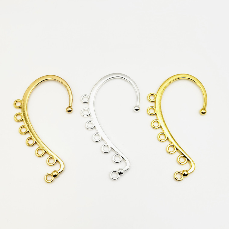 Assorted Earring Cuff Findings with 7 Loops