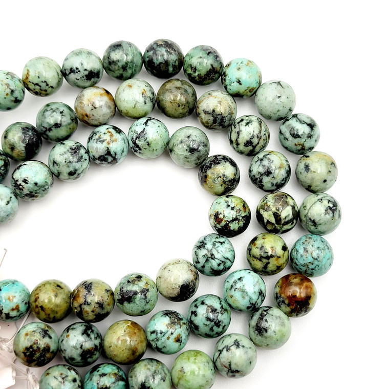 10mm Round African Turquoise Bead Strand