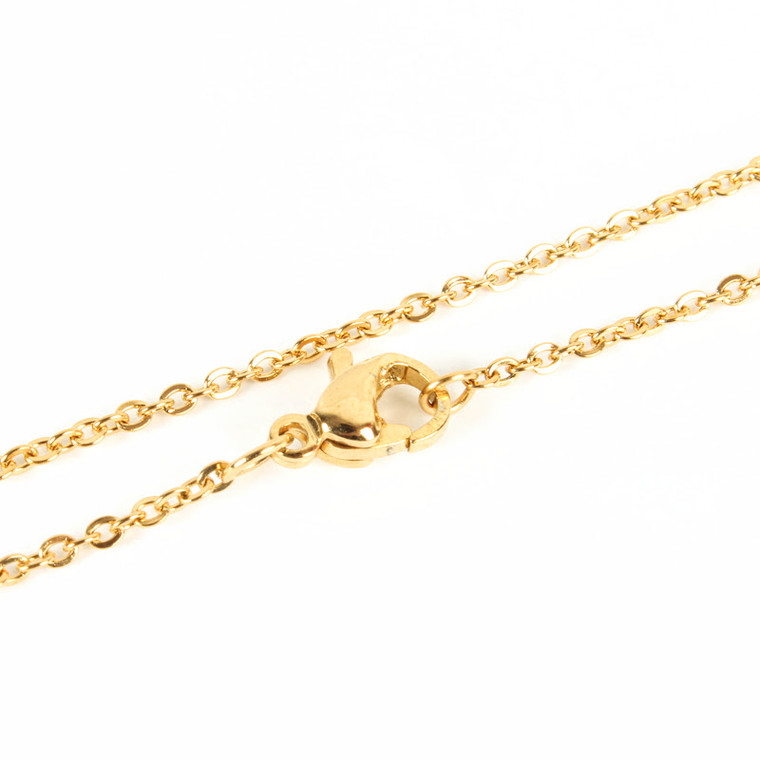 24 Inch Gold Stainless Steel Pendant Ready Cable Chain