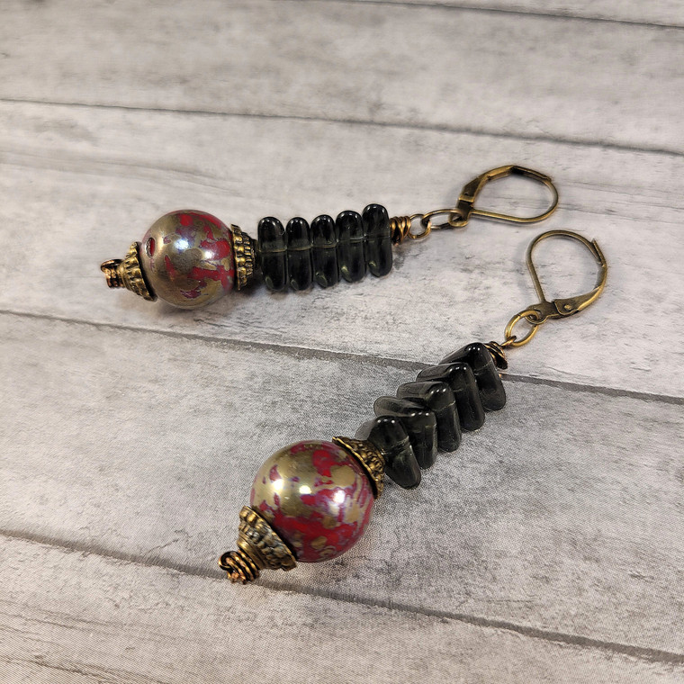 Czech Glass Spark Earrings