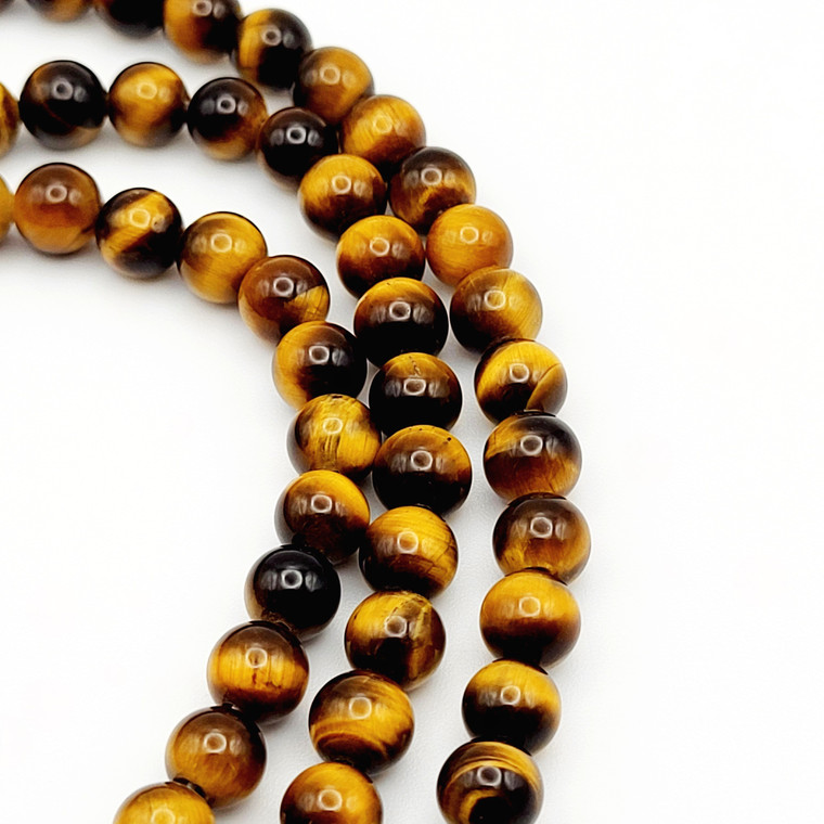 6mm Tiger's Eye Bead Strand