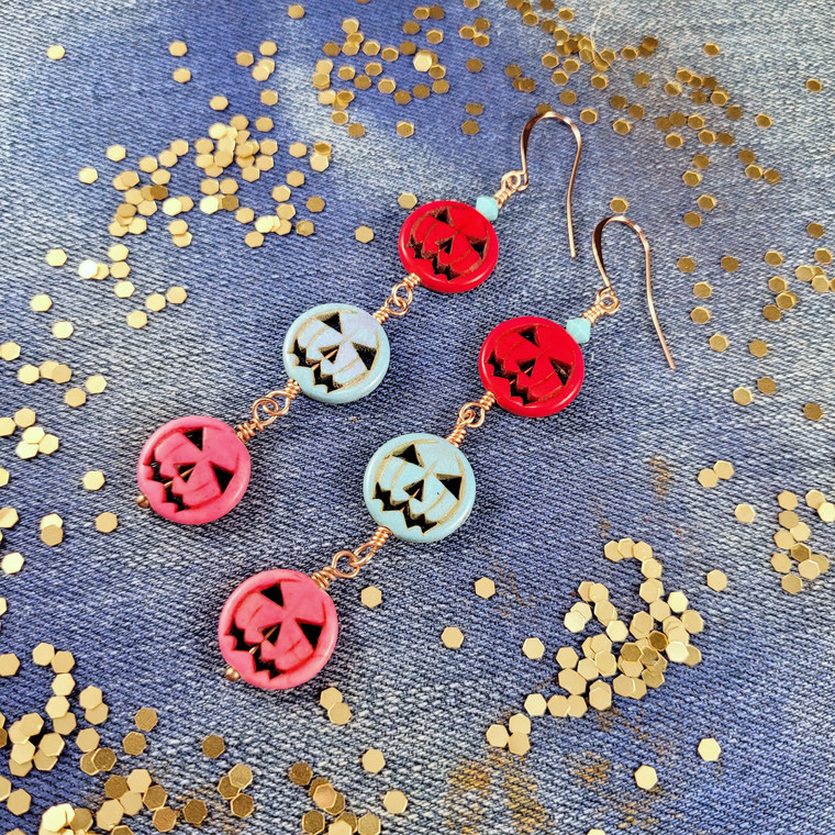 Colorful Pumpkin Magic Earrings