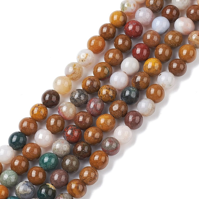 6.5mm Ocean Jasper Bead Strand