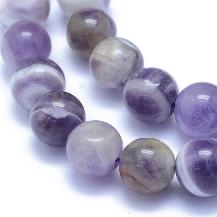 8mm Amethyst Beads – Round, Purple, Sold by the Strand