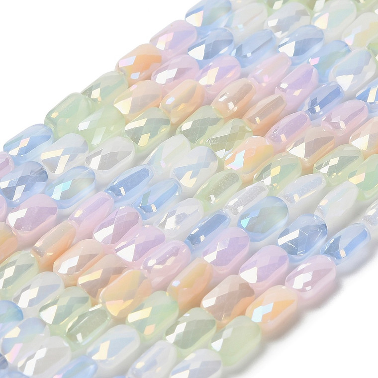 Chinese Crystal Faceted Rectangle Bead Strand – 8 Inches