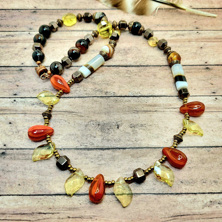 Falling Leaves Statement Necklace