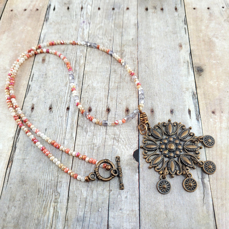 Copper Sunset Bloom Necklace