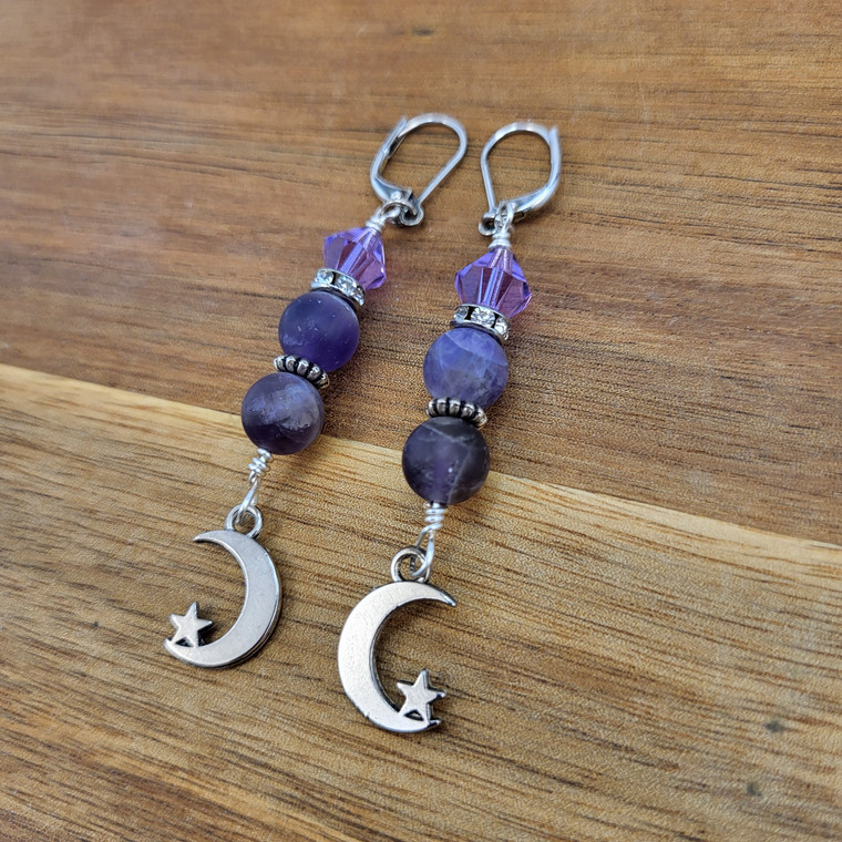 Amethyst Moonlight Earrings