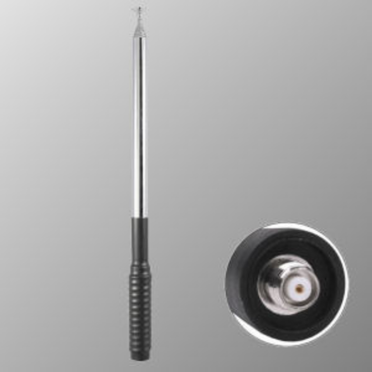 Telescopic Extended Range Antenna For EF Johnson 5100, 6-9dB Gain - VHF, 141-151 MHz (2 Meter Ham)